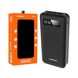Power Bank Denmen DP22 com Portas USB Dupla 30000mAh Preto Power Bank Denmen DP22 com Portas USB Dupla 30000mAh Preto